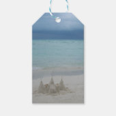 Stormy Sandcastle Beach Landscape Photo Cadeaulabel (Voorkant)