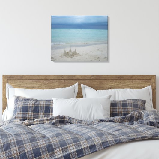 Stormy Sandcastle Beach Landscape Photo Canvas Afdruk (Insitu (Slaapkamer))