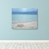 Stormy Sandcastle Beach Landscape Photo Canvas Afdruk (Insitu (Houten vloer))