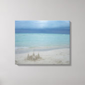 Stormy Sandcastle Beach Landscape Photo Canvas Afdruk (Voorkant)
