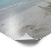 Stormy Sandcastle Beach Landscape Photo Foto Afdruk (Hoek)