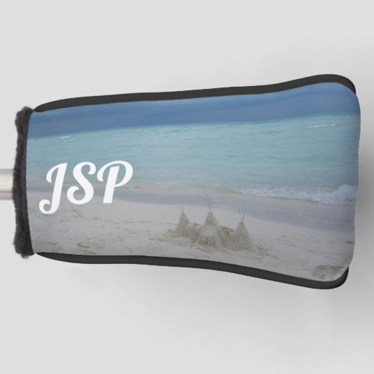 Stormy Sandcastle Beach Landscape Photo Golfheadcover (Voorkant)