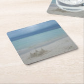 Stormy Sandcastle Beach Landscape Photo Kartonnen Onderzetters (Schuin)