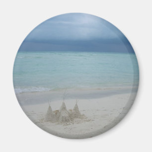 Stormy Sandcastle Beach Landscape Photo Magneet