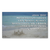 Stormy Sandcastle Beach Landscape Photo Magnetisch Visitekaartje (Voorkant)