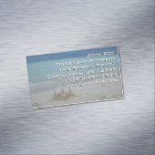 Stormy Sandcastle Beach Landscape Photo Magnetisch Visitekaartje (Voorbeeld)