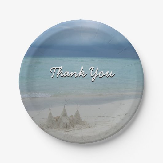 Stormy Sandcastle Beach Landscape Photo Papieren Bordje (Voorkant)