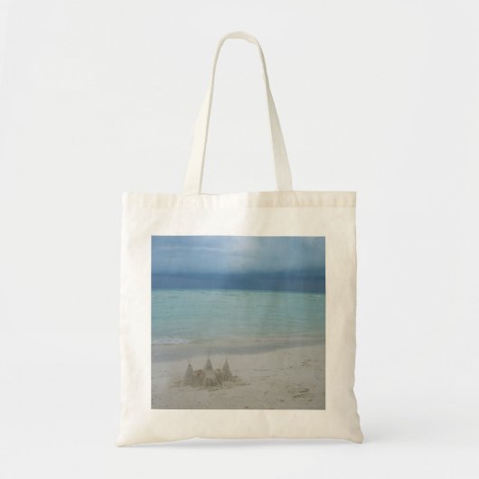 Stormy Sandcastle Beach Landscape Photo Tote Bag (Voorkant)
