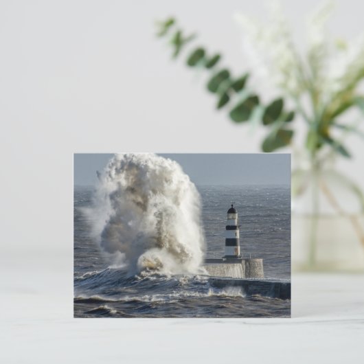 Stormy Seas at Roker Briefkaart (Staand voorkant)