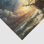 Stormy Seas Tall Ship Decoupage Tissuepapier (Detail)