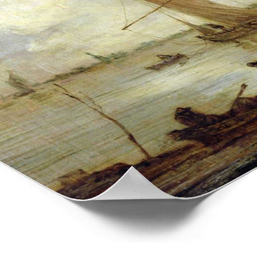 Stormy Seascape, 1655 Poster (Hoek)