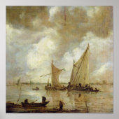 Stormy Seascape, 1655 Poster (Voorkant)