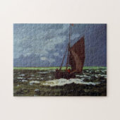 Stormy Seascape Monet Fine Art Legpuzzel (Horizontaal)
