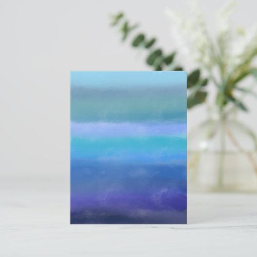 Stormy Skies Abstracte Kunst Briefkaart (Staand voorkant)