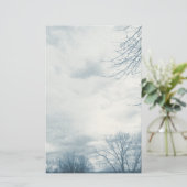 Stormy Skies Blue Stationery Briefpapier (Staand voorkant)