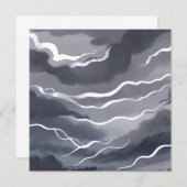 Stormy Skies | Dark Waterverf Kaart (Voorkant / Achterkant)