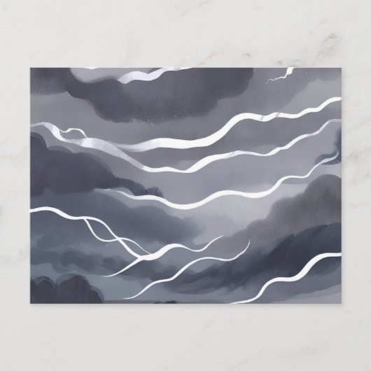 Stormy Skies | Donkere Waterverf Briefkaart (Voorkant)