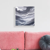 Stormy Skies | Donkere Waterverf Canvas Afdruk (Insitu (Woonkamer))