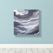 Stormy Skies | Donkere Waterverf Canvas Afdruk (Insitu (Houten vloer))