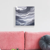 Stormy Skies | Donkere Waterverf Canvas Afdruk (Insitu (Woonkamer))