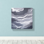 Stormy Skies | Donkere Waterverf Canvas Afdruk (Insitu (Houten vloer))