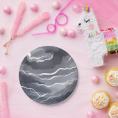 Stormy Skies | Donkere Waterverf Papieren Bordje (Feest)