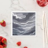 Stormy Skies | Donkere Waterverf Servet (Insitu)