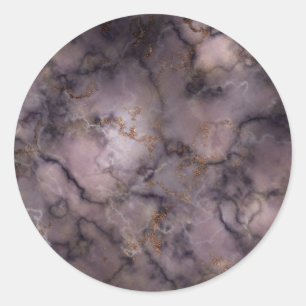 Stormy Skies Marble Texture Ronde Sticker