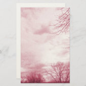 Stormy Skies Mauve Stationery Briefpapier (Voorkant / Achterkant)