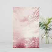 Stormy Skies Mauve Stationery Briefpapier (Staand voorkant)