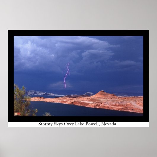 Stormy Skies over Lake Powell, Nevada Poster (Voorkant)