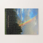 Stormy Skies & Rainbow Over Snowy Mountain Canada Legpuzzel (Horizontaal)