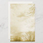 Stormy Skies Yellow Stationery Briefpapier (Voorkant / Achterkant)