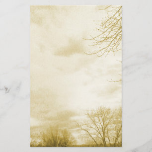 Stormy Skies Yellow Stationery Briefpapier