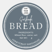 Stormy Sky Blue Bakery Sourdough Bread Sticker (Voorkant)