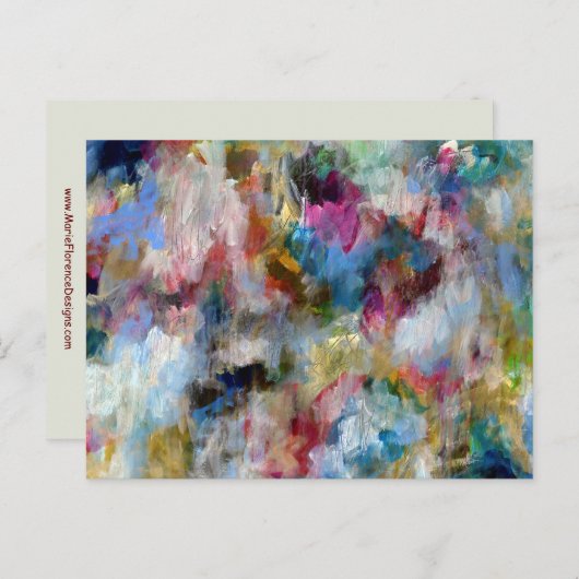 Stormy Sky Expressive Hedendaagse beeldende kunst Briefkaart (Voorkant / Achterkant)