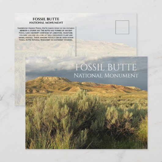 Stormy Sky Fossil Butte National Monument Wyoming Briefkaart (Voorkant / Achterkant)