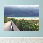 Stormy Sky over Aqua Zee Canvas Afdruk (Insitu (Houten vloer))