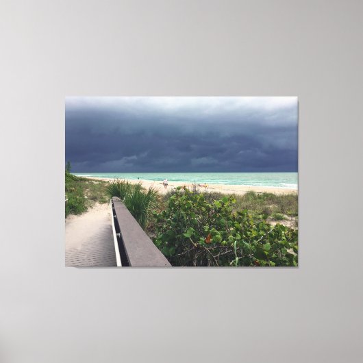 Stormy Sky over Aqua Zee Canvas Afdruk (Voorkant)