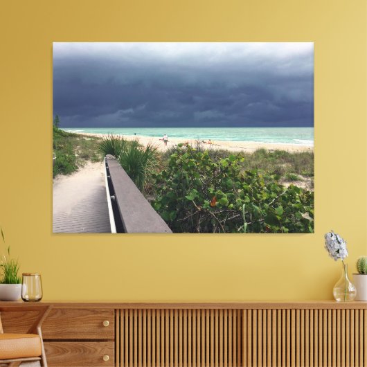 Stormy Sky over Aqua Zee Canvas Afdruk (Insitu (Woonkamer))