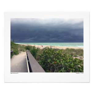 Stormy Sky over Aqua Zee Foto Afdruk