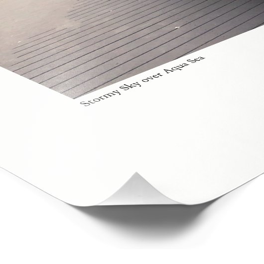 Stormy Sky over Aqua Zee Foto Afdruk (Hoek)