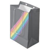 Stormy Sky & Rainbow Gift Bag Medium Cadeauzakje (Voorkant Gekanteld)