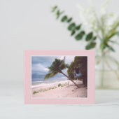 Stormy Sky, Strand, Palmboom, Negril, Jamaica Aankondigingskaart (Staand voorkant)