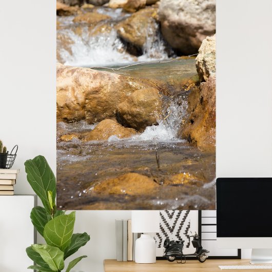 Stormy stream in het voorjaar poster (Thuiskantoor)