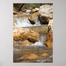 Stormy stream in het voorjaar poster