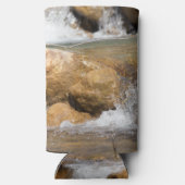 Stormy stream in het voorjaar seltzer blikjeskoeler (Achterkant)