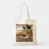 Stormy stream in het voorjaar tote bag (Achterkant)