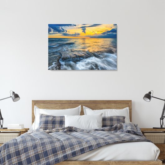 Stormy Sundown Canvas Afdruk (Insitu (Slaapkamer))