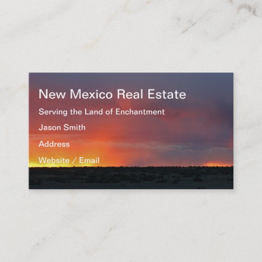 Stormy Sunset Afsprakenkaartje (Voorkant)